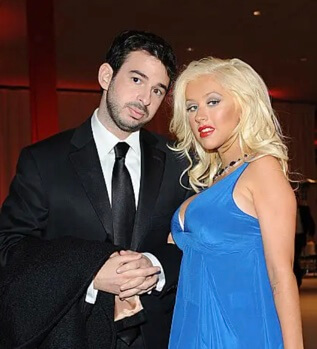Jordan Bratman with his ex-wife, Christina Aguilera.